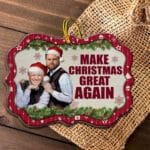 1VT. Trump Vance Christmas Great Again wood mk2