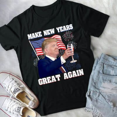 Alternative view of Make New Years Great Again Trump For President 2025 T-Shirt