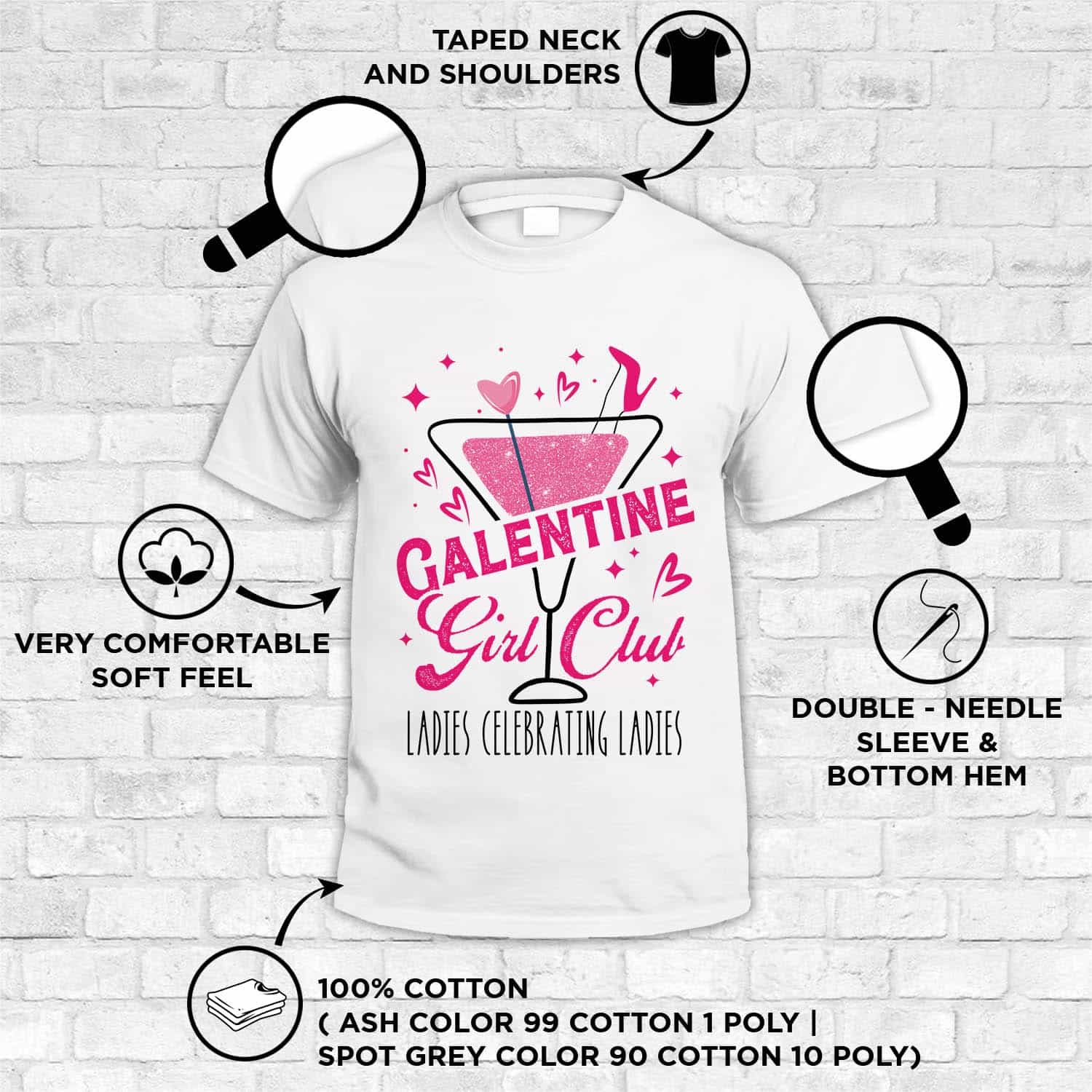 8VT. Galentine Girl Club shirt mk6