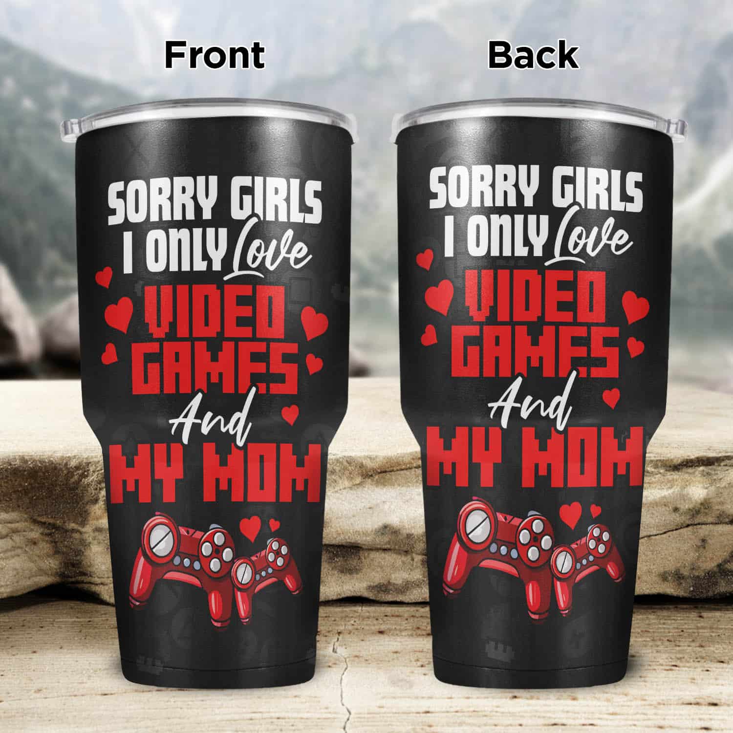Mockup Main Feature Image 30OZ Curved Tumbler 9VT. Love Video Games