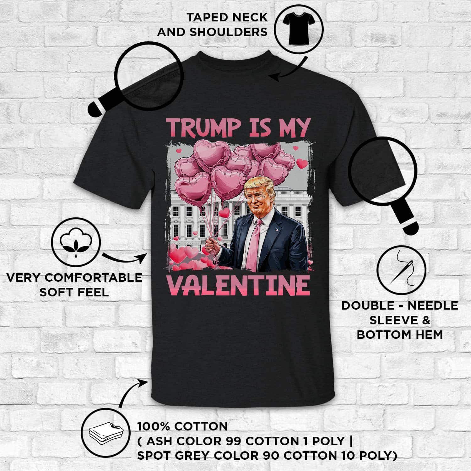 6VT. Trump Is My Valentine shirt mk5