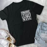 Straight Outta MAGA Left Chest T-Shirt - V-Neck Shirt