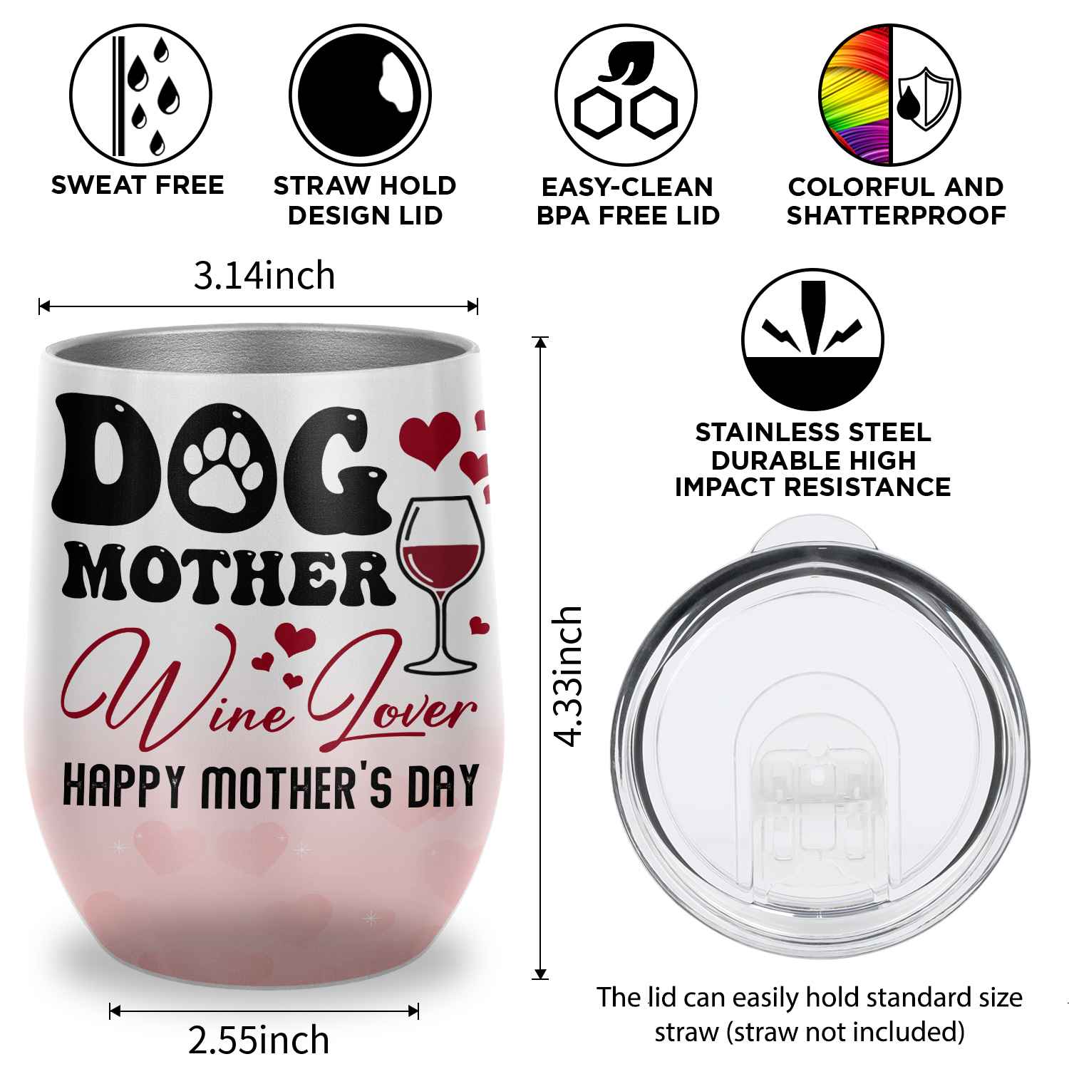 6VT. Dog Mother Wine Lover mk7