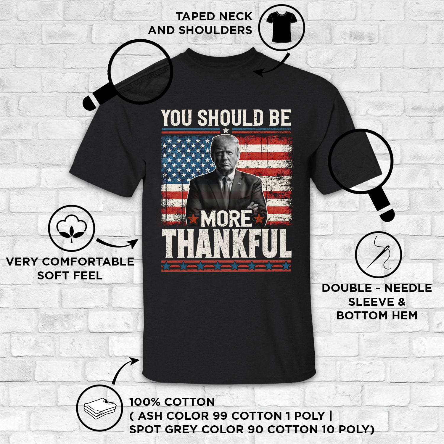 9VT. Trump More Thankful shirt mk6