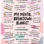 My Mental Breakdown Blanket - Mental Health Inspirational Gifts for Women Men, White, Cozy Plush Fleece Blanket - 30x40