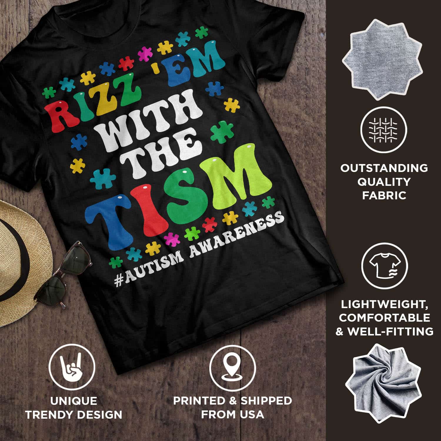 6VT. Rizz Em With The Tism shirt mk6