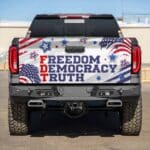 Freedom Democracy Truth American Flag Political Patriotic Truck Tailgate Decal Sticker Wrap