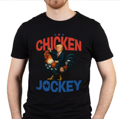 Alternative view of Chicken Jockey Funny Trump Riding American Chicken T-Shirt