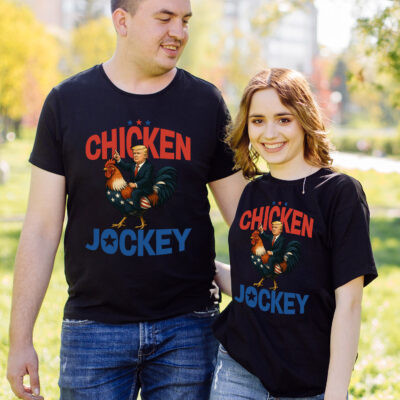 Chicken Jockey Funny Trump Riding American Chicken T-Shirt