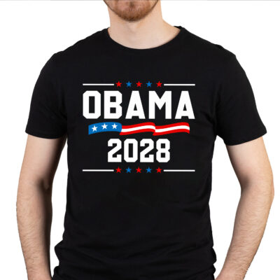 Alternative view of Obama 2028 Political T-Shirt - Obama For President Shirt