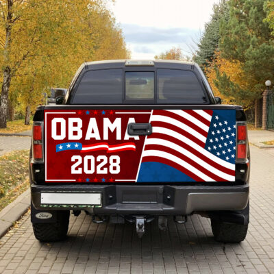 Alternative view of Obama 2028 Political Truck Tailgate Decal Sticker Wrap - Obama For President Vinyl Graphic Decal Bumper Sticker