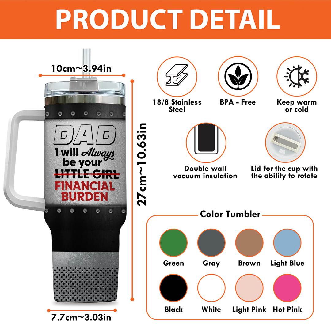 6VT. Dad Financial Burden tumbler mk1