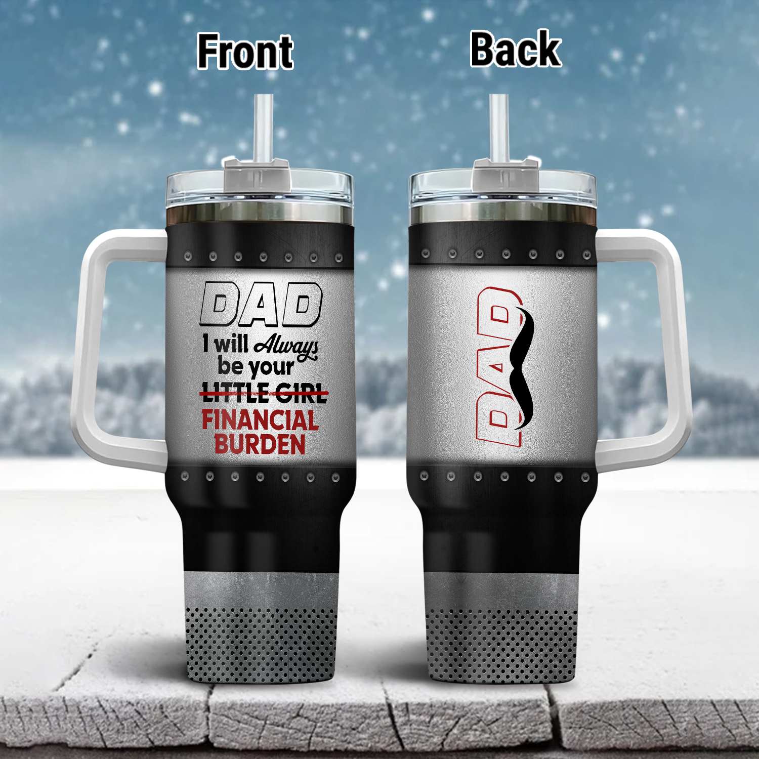 6VT. Dad Financial Burden tumbler mk7