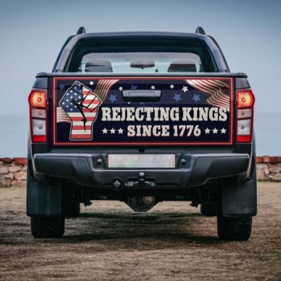 Rejecting Kings Since 1776 Patriotic American Flag Vintage Retro Truck Tailgate Decal Sticker Wrap