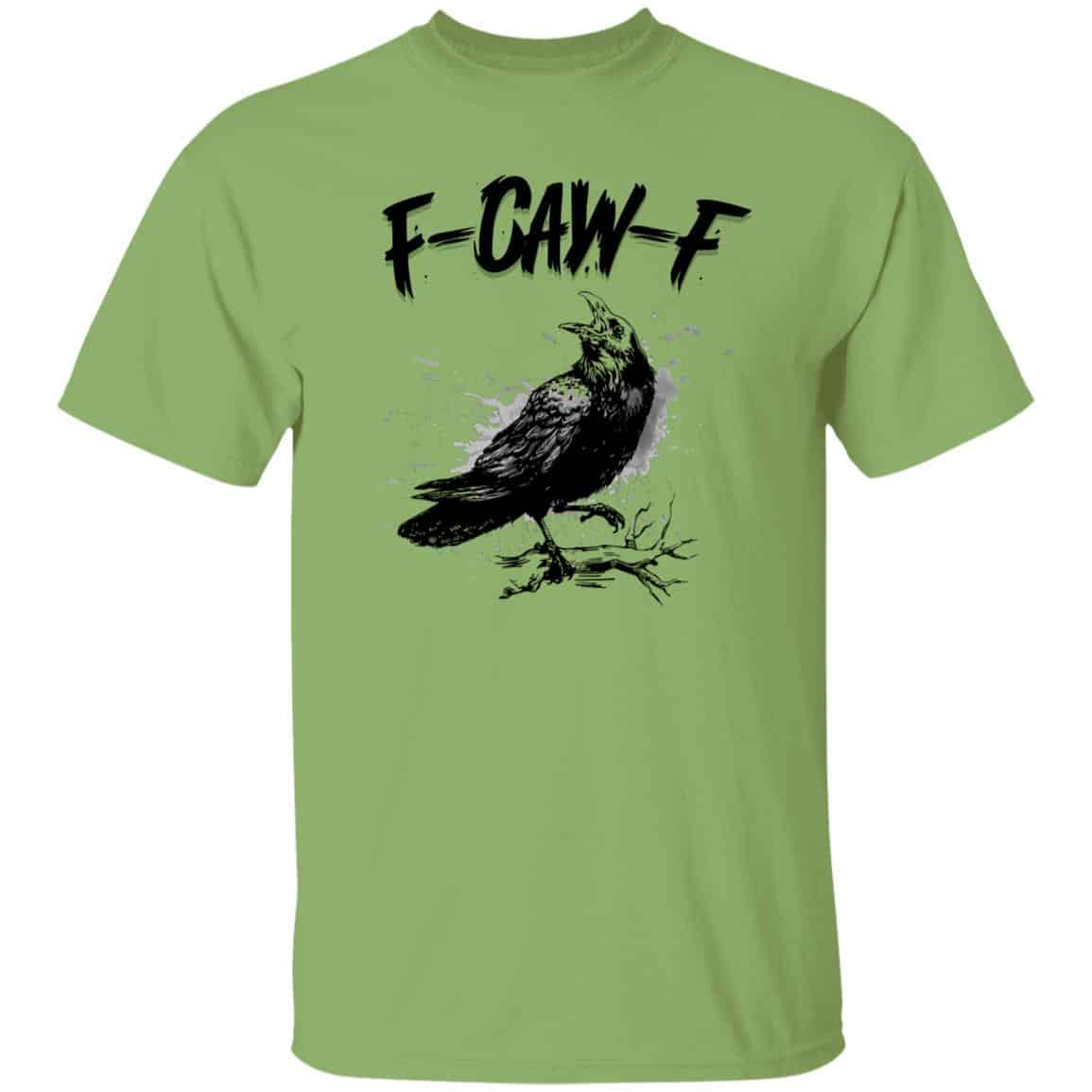 Zwart Kraaienshirt F-Caw-F T-shirt Grappig Vogel Shirt V-hals