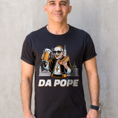 Alternative view of Da Pope From America Chicago Pope Leo XIV Funny T-Shirt