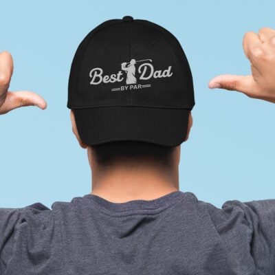 Alternative view of Best Dad By Par Embroidered Twill Hat Adjustable Cap For Men - Golf Gifts For Dad