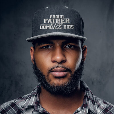 Alternative view of Proud Father Of A Few Dumbass Kids Funny Father's Day Embroidered Twill Hat Adjustable Cap For Men