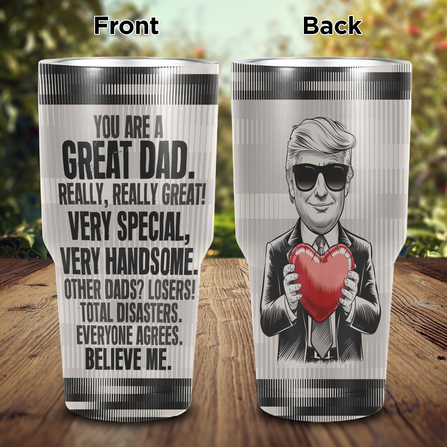 Mockup Main Feature Image 30OZ Curved Tumbler 10VT. Trump You Are A Great Dad