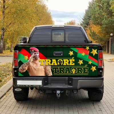 Alternative view of Burkina Faso Ibrahim Traore Thomas Sankara Truck Tailgate Decal Sticker Wrap - Vinyl Graphic Decal Bumper Sticker