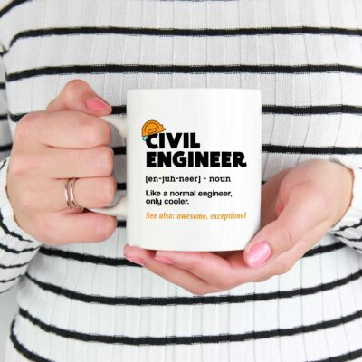 Civil Engineer Like A Normal Engineer Funny Only Cooler Ceramic Coffee Mug - Beer Stein - Travel Mug