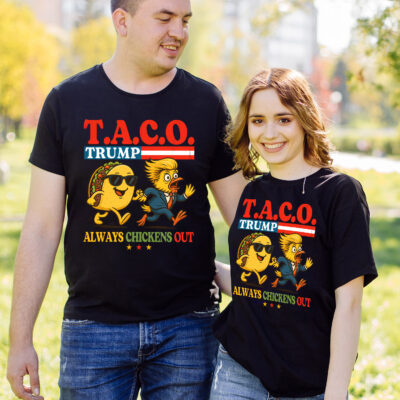 Alternative view of Taco Trump Always Chickens Out Funny Humour T-Shirt
