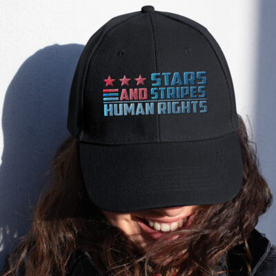 Stars And Stripes Human Rights Embroidered Twill Hat Adjustable Cap For Men Women