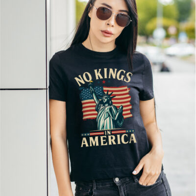 No Kings In America Patriotic Political T-Shirt