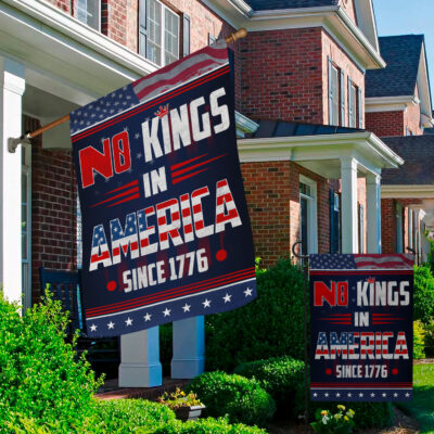 Alternative view of No Kings Since America Since 1776 Let's Keep It That Way Political Outdoor House Flag - Home Garden Flag