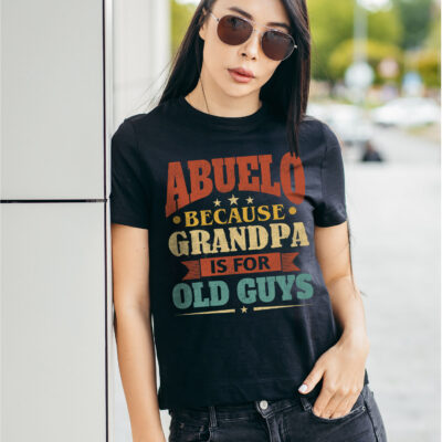 Alternative view of Abuelo Because Grandpa Is For Old Guys Vintage Retro T-Shirt - Funny Grandpa Gifts