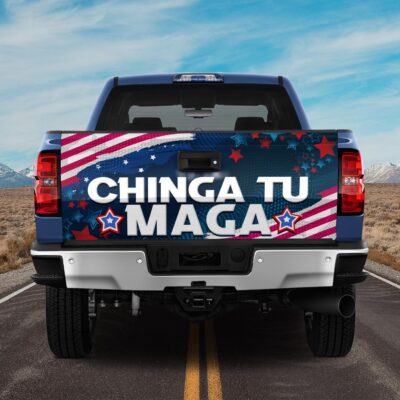 Chinga Tu Maga Funny Spanish Saying Political Truck Tailgate Decal Sticker Wrap - Vinyl Graphic Decal Bumper Sticker