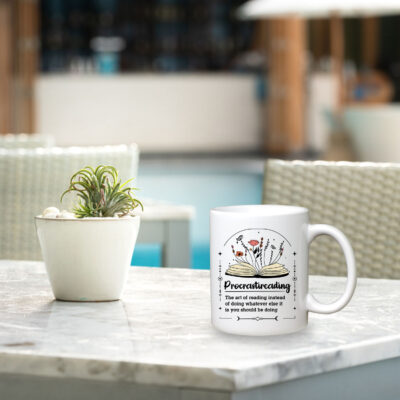 Alternative view of Funny Procrastireading Mug, Cute Book Mug, Custom Librarian Appreciation Gift, Book Reading Mug, Bookish Merch Gifts, Literary