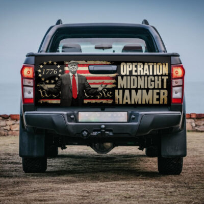 Trump Operation Midnight Hammer Political Truck Tailgate Decal Sticker Wrap - Vinyl Graphic Decal Bumper Sticker