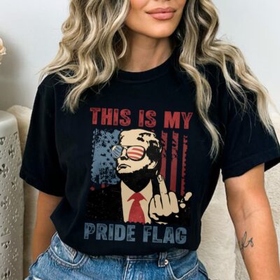 Alternative view of This Is My Pride Flag Funny Trump Political T-Shirt