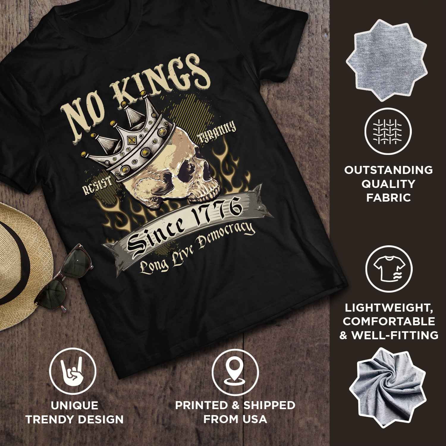 2VT. Skull No Kings shirt mk7