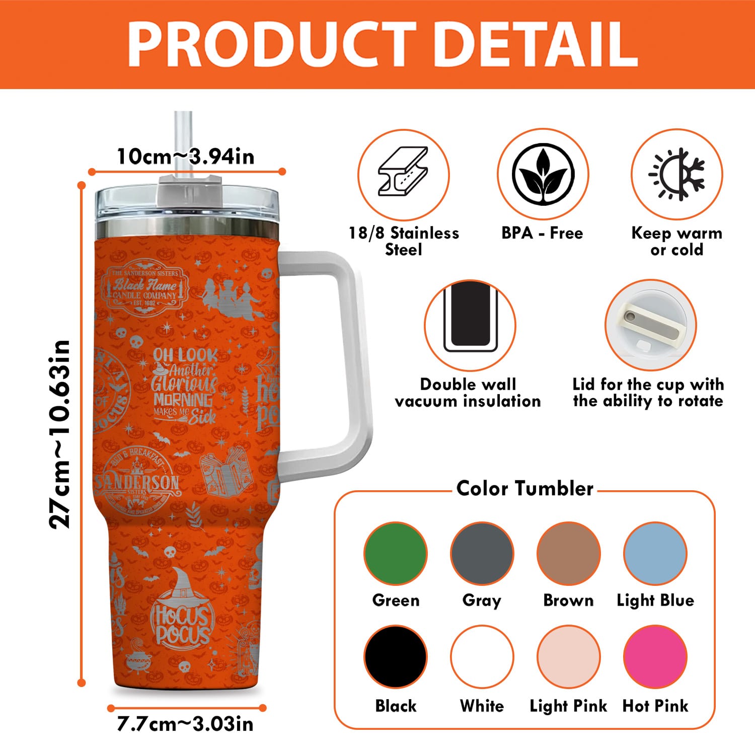 Mockup Stainless Steel Tumbler (Product Detail)