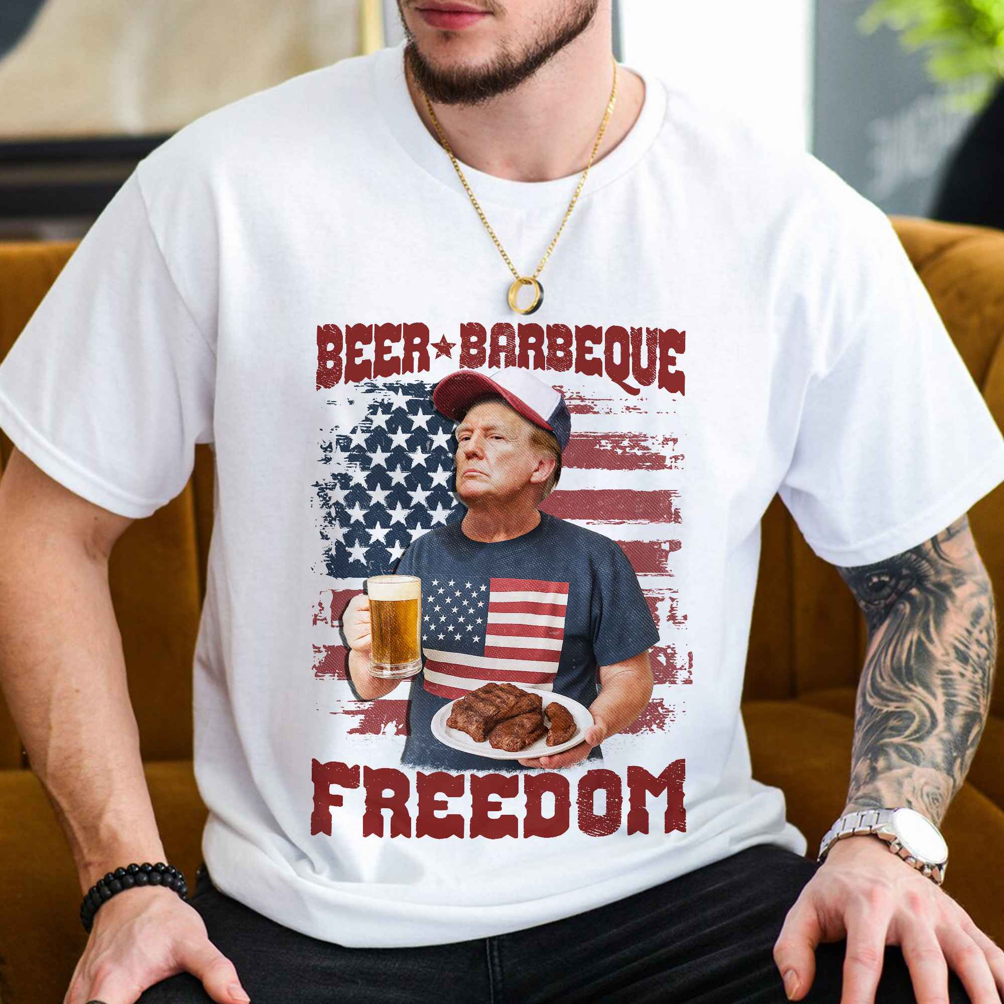 2VT. Trump Beer Barbeque shirt mk6