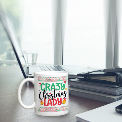 Alternative view of Crazy Christmas Lady Coffee Mug - Beer Stein - Color Changing Mug