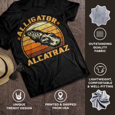 Alternative view of Alligator Alcatraz | Florida Everglades Parody Vintage Design T-Shirt