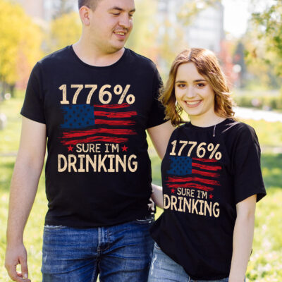 Alternative view of 1776% Sure I'm Drinking Funny 4th Of July T-Shirt