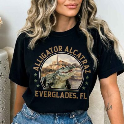 Alligator Alcatraz Everglades Florida Vintage Retro T-Shirt