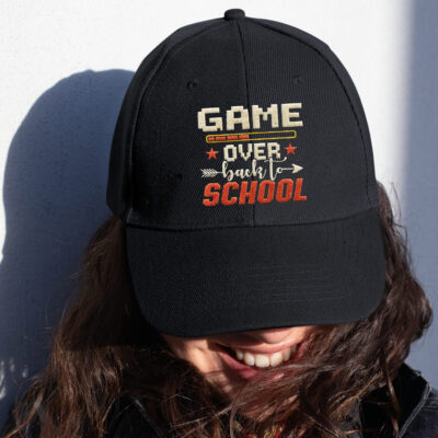 Game Over Back To School Embroidered Twill Hat Adjustable Cap For Men Women