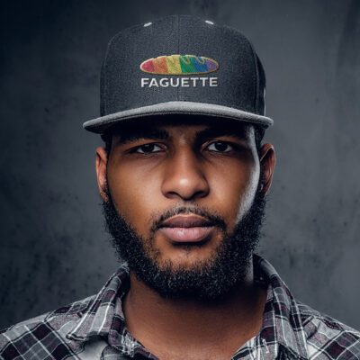 Alternative view of Faguette Rainbow Baguette Funny LGBT Pride Month Embroidered Twill Hat Adjustable Cap For Men Women