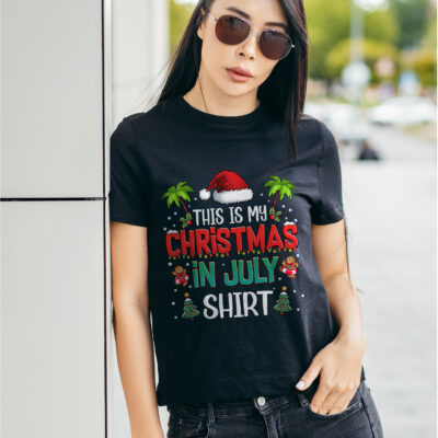 This Is My Christmas In July Shirt Funny Summer Christmas T-Shirt