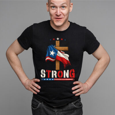 Alternative view of Texas Strong Christian Cross T-Shirt - Pray For Texas Shirt