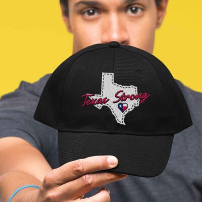 Texas Strong Embroidered Twill Hat Adjustable Cap For Men Women - Pray For Texas Hat