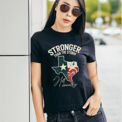 Alternative view of Stronger Than The Storm Hill Country Texas Strong T-Shirt - Pray For Texas Shirt