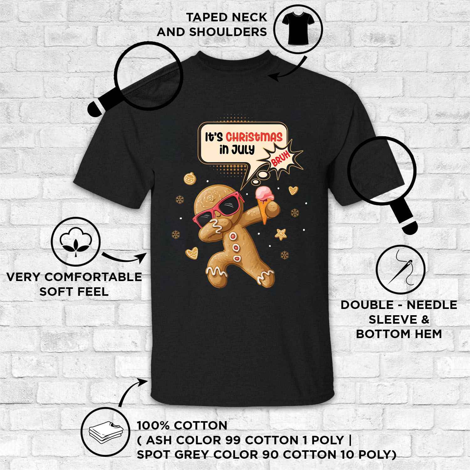 6VT. Gingerbread Christmas In July shirt mk4