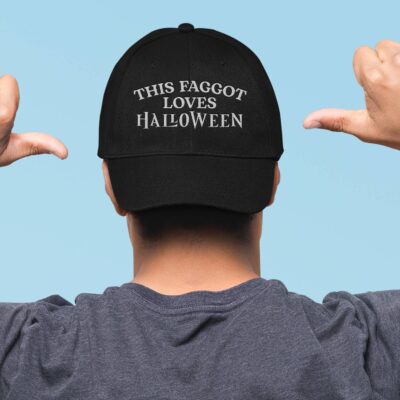 Alternative view of This Faggot Loves Halloween Funny LGBT Halloween Embroidered Twill Hat Adjustable Cap For Men Women