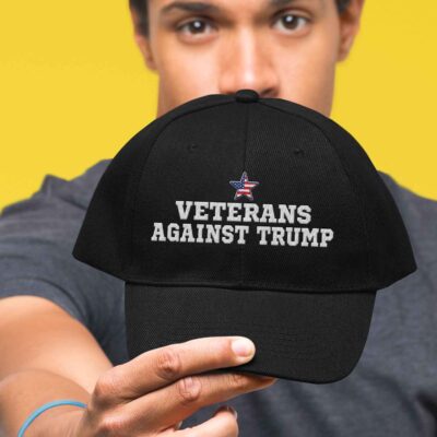 Alternative view of Veterans Against Trump Funny Political Embroidered Twill Hat Adjustable Cap For Men Women